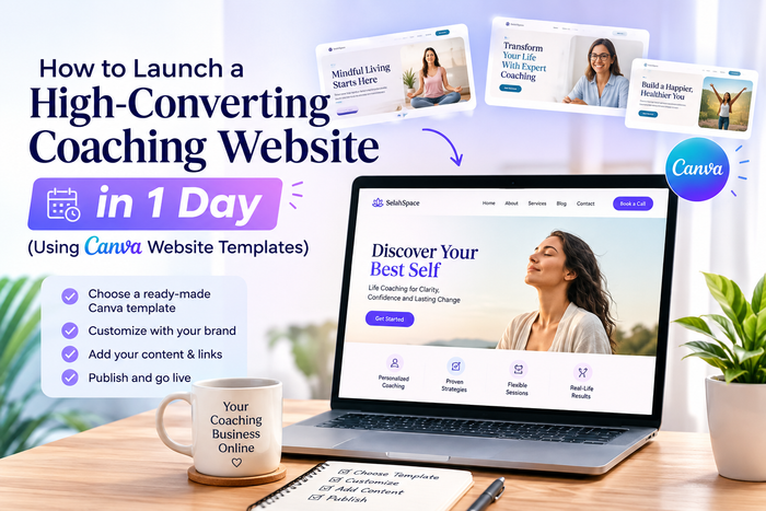 How to Launch a High-Converting Coaching Website in 1 Day (Using Canva Website Templates)