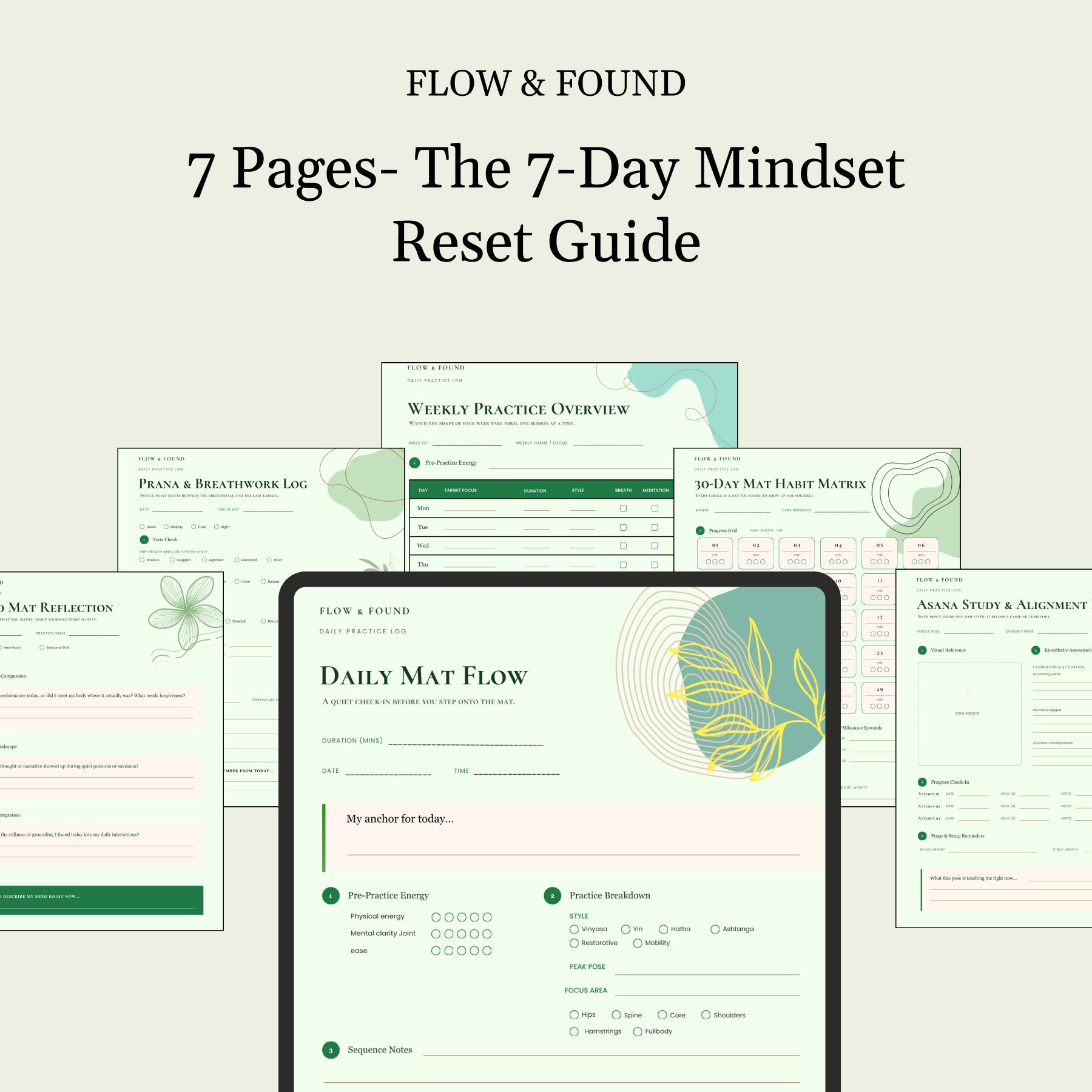 Flow & Found yoga coach Bundle-Branding Kit