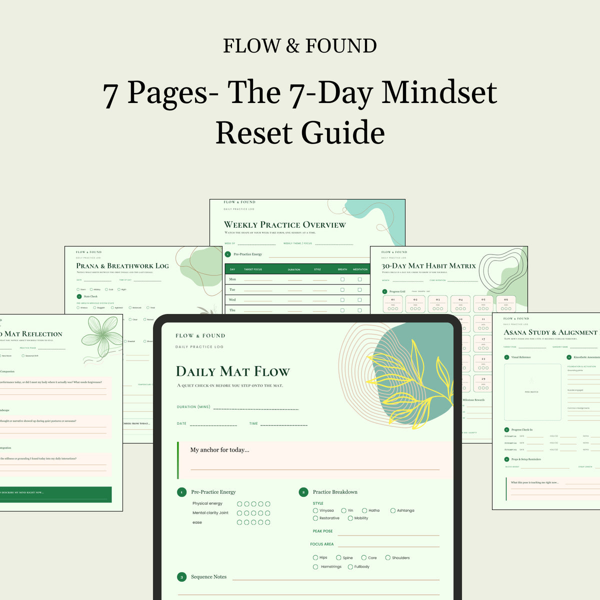 Flow & Found yoga coach Bundle-Branding Kit