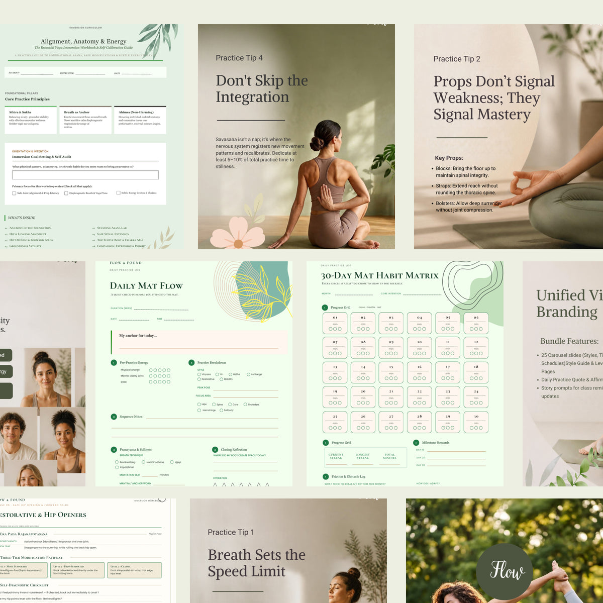 Flow & Found yoga coach Bundle-Branding Kit